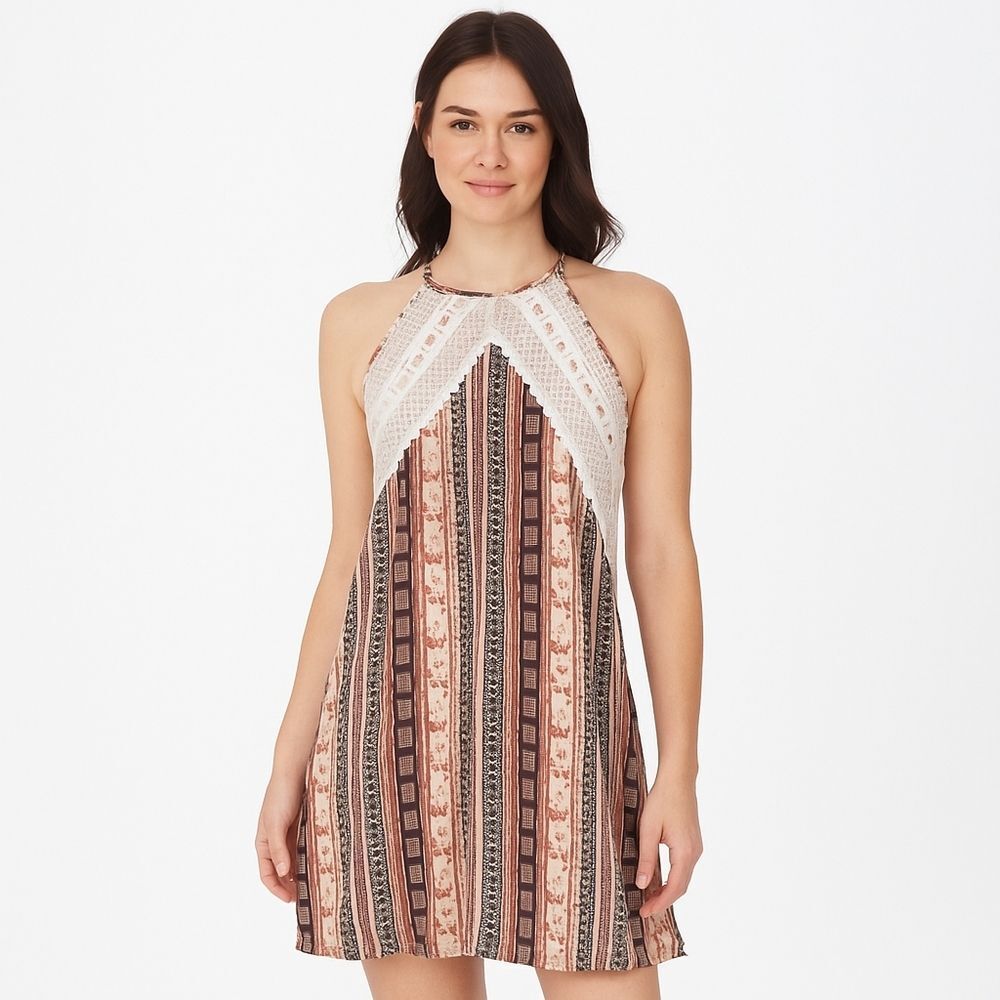 Alter'd State Boho Lace Sleeveless Summer Mini Dress‎
